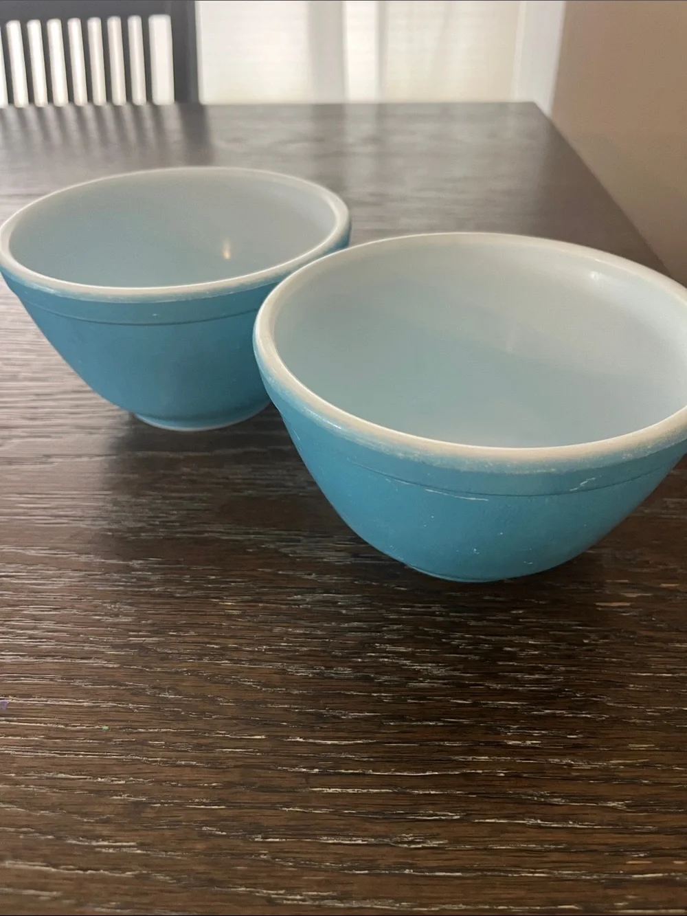 Vintage Pyrex blue mixing bowls. 2/$25 - Picture 1 of 3